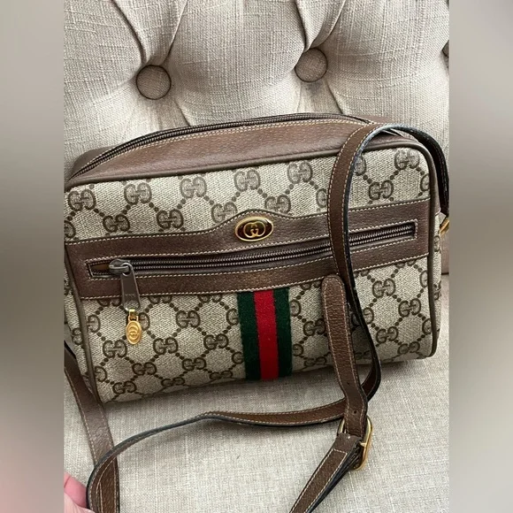 Gucci Ophidia vintage Zip Around Camera leather crossbody bag - Picture 3 of 14